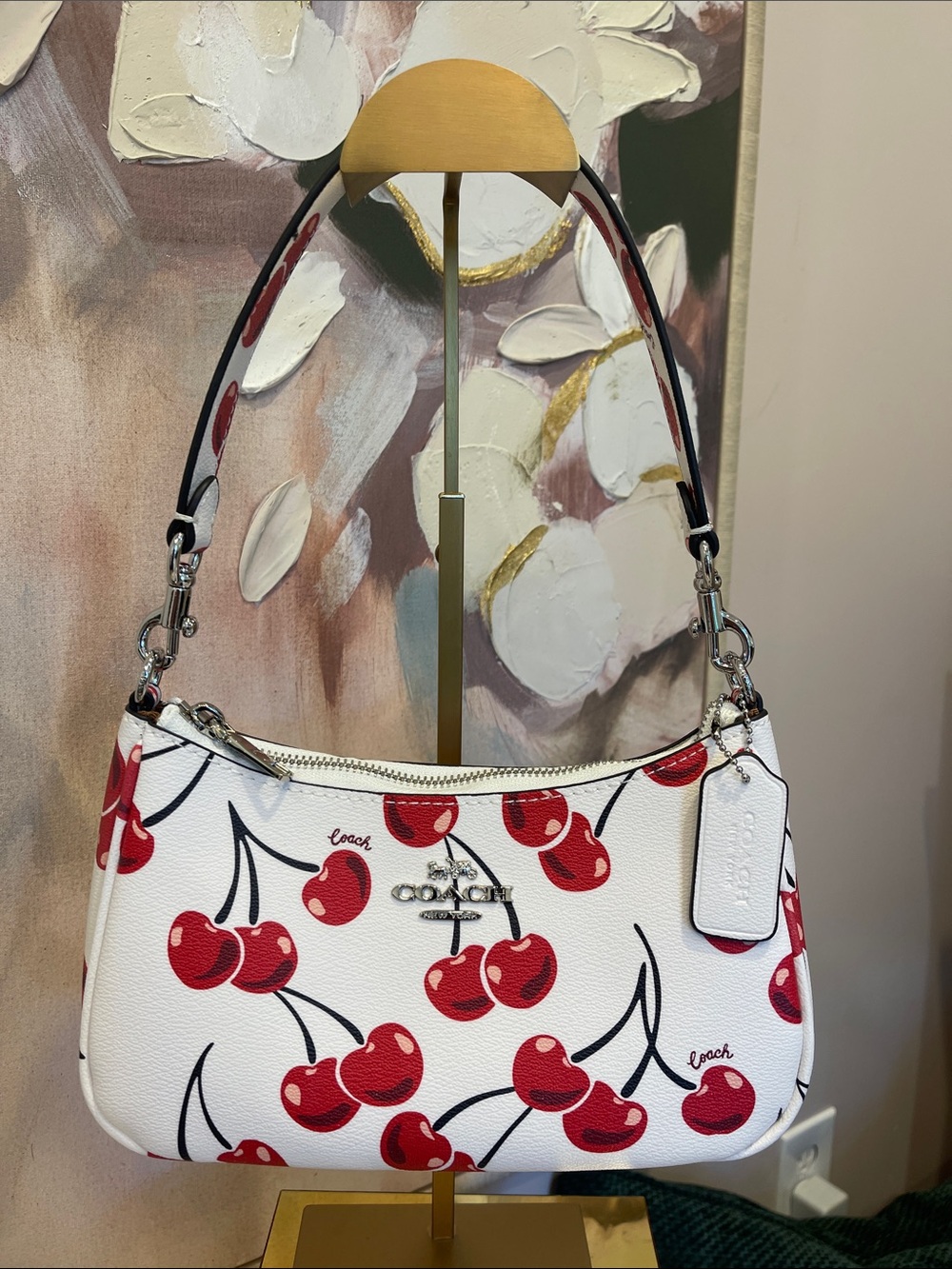 NWOT Coach Teri Shoulder Bag with Red Cherries